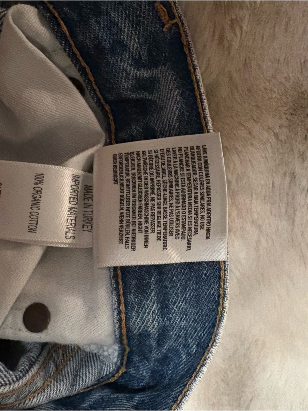 AGOLDE Fen High-Rise Relaxed Light Blue Distressed Tapered Jeans - Picture 6 of 7